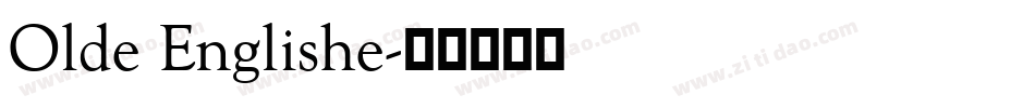 Olde Englishe字体转换